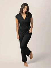 Kindred Bravely Davy Maternity & Nursing Pajama Set | Black