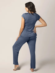Kindred Bravely Davy Maternity & Nursing Pajama Set | Slate Blue