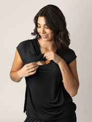 Kindred Bravely Davy Maternity & Nursing Pajama Set | Black