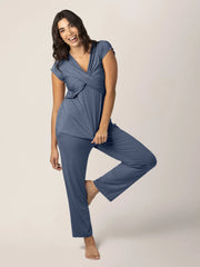 Kindred Bravely Davy Maternity & Nursing Pajama Set | Slate Blue