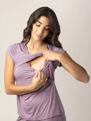 Kindred Bravely Davy Maternity & Nursing Pajama Set | Dusty Mauve
